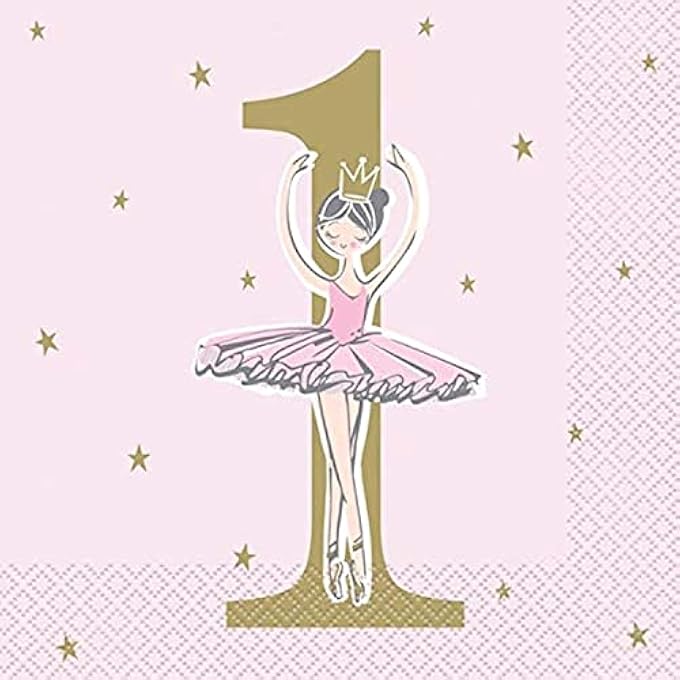 BALLERINA 1ST BIRTHDAY NAPKIN